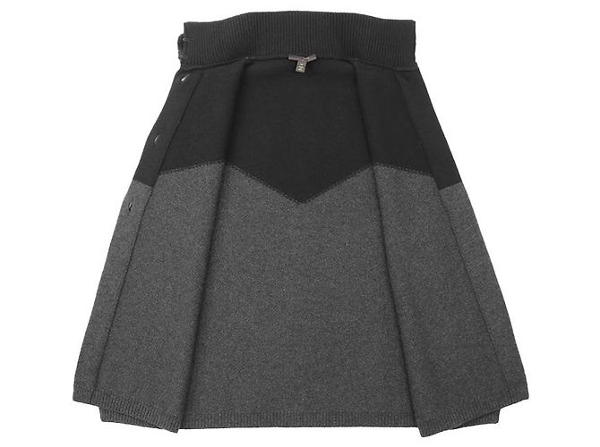 Louis Vuitton Wool Cashmere Mink Cape Brown Black - view 9