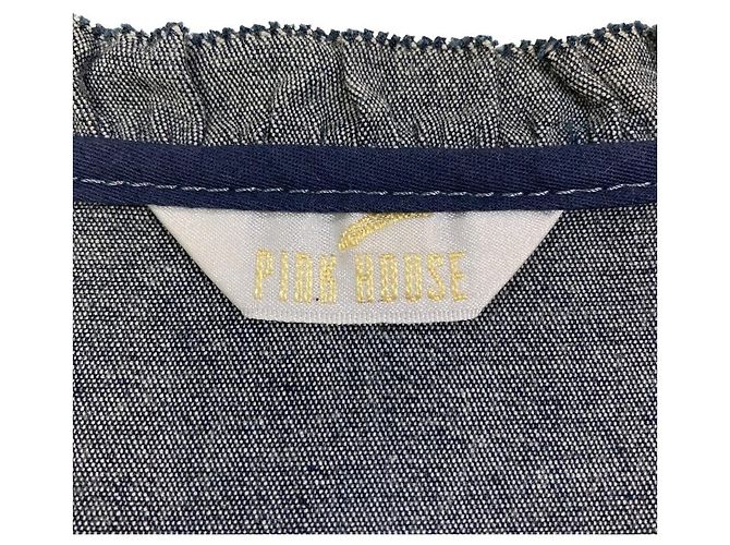 Autre Marque Chaleco vaquero bordado PINK HOUSE Azul - vista 7