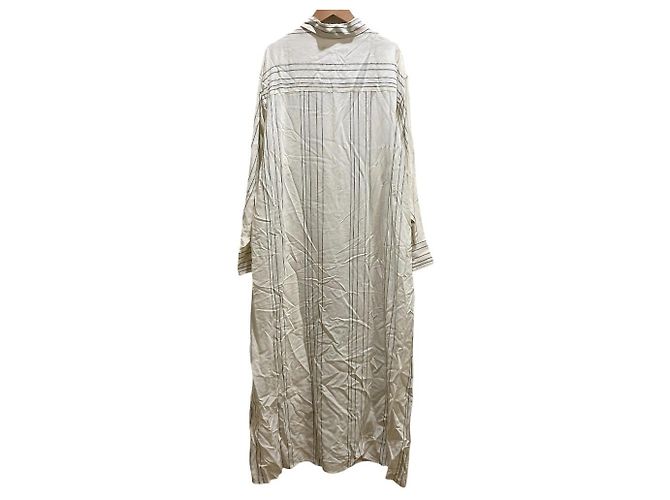 Autre Marque Gestreiftes Hemdkleid AP STUDIO Schwarz Weiß Roh - Ansicht 4