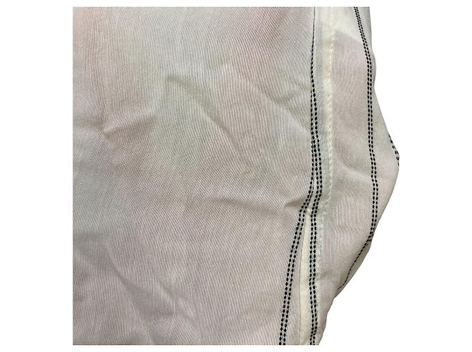 Autre Marque Gestreiftes Hemdkleid AP STUDIO Schwarz Weiß Roh - Ansicht 5