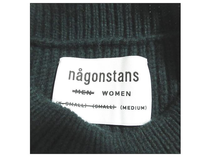 Autre Marque nagonstans Asymmetrischer Zopfstrickpullover Grün - Ansicht 5
