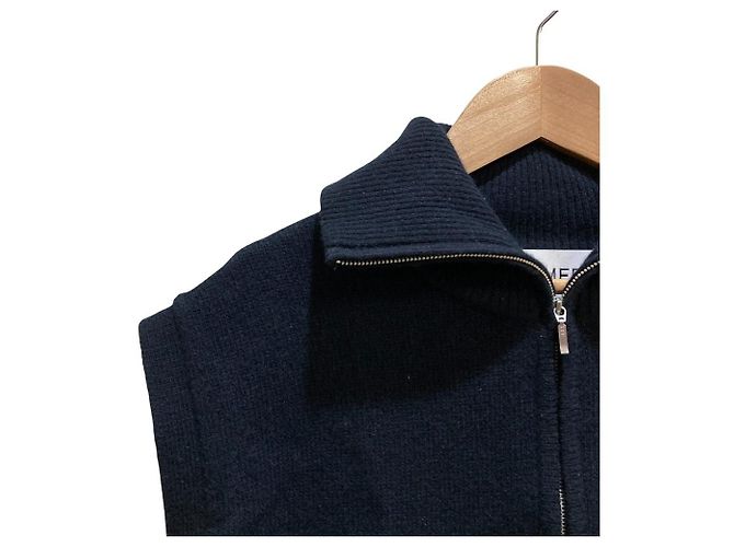 Autre Marque Chaleco de punto CALMER WOOL/CA Mix Azul Azul marino - vista 2