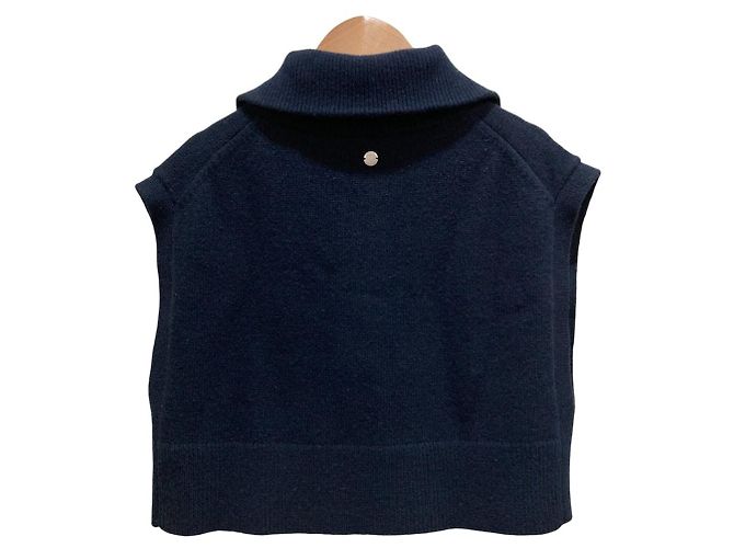 Autre Marque Chaleco de punto CALMER WOOL/CA Mix Azul Azul marino - vista 4