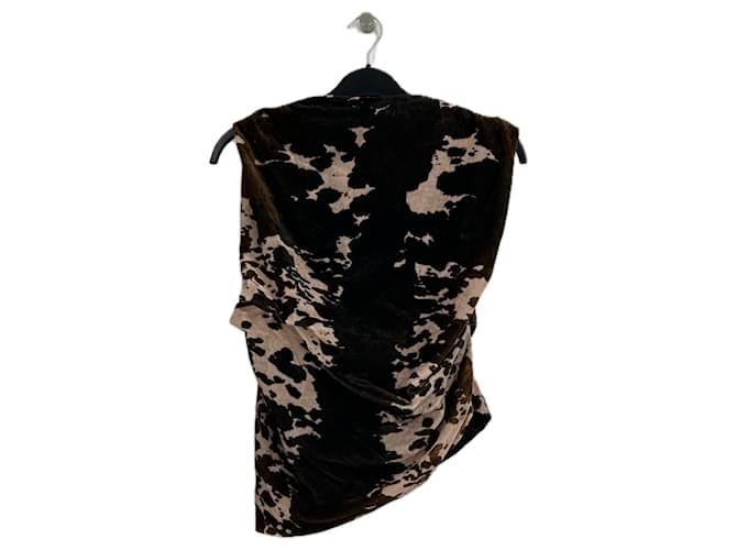 Top de viscosa marrón Acne Studios Castaño - vista 2