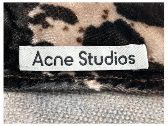 Top de viscosa marrón Acne Studios Castaño - vista 3