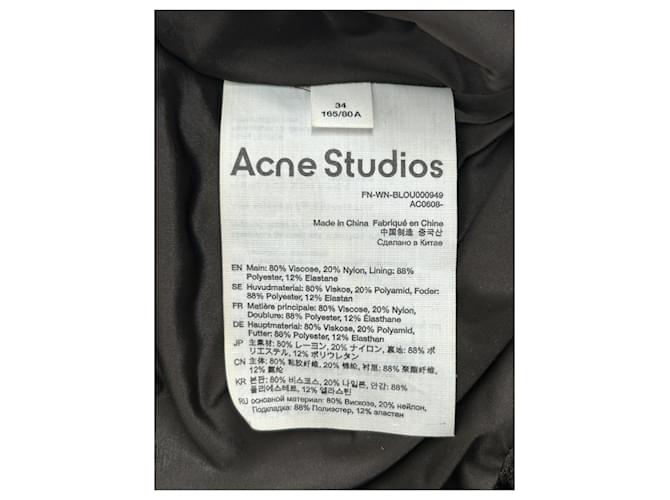 Top de viscosa marrón Acne Studios Castaño - vista 4