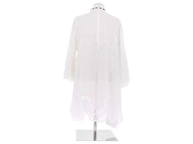 Zimmermann Besticktes Leinenkleid Weiß - Ansicht 2