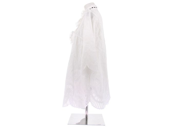 Zimmermann Besticktes Leinenkleid Weiß - Ansicht 4