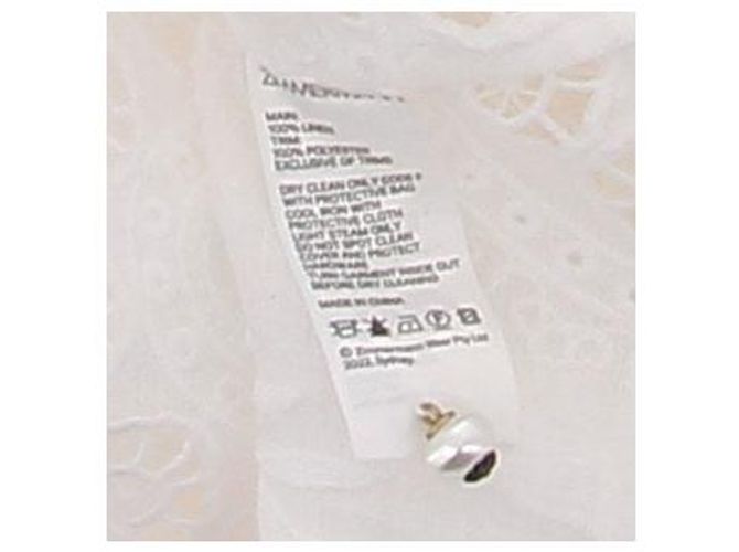 Zimmermann Besticktes Leinenkleid Weiß - Ansicht 5