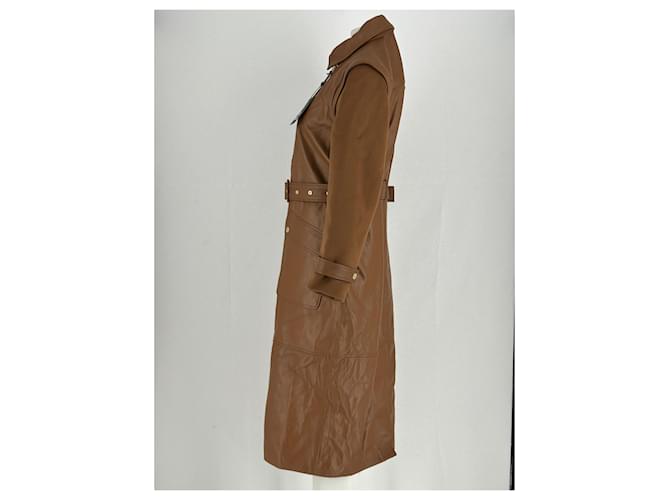 Mackage Chaqueta larga bimaterial Castaño - vista 3