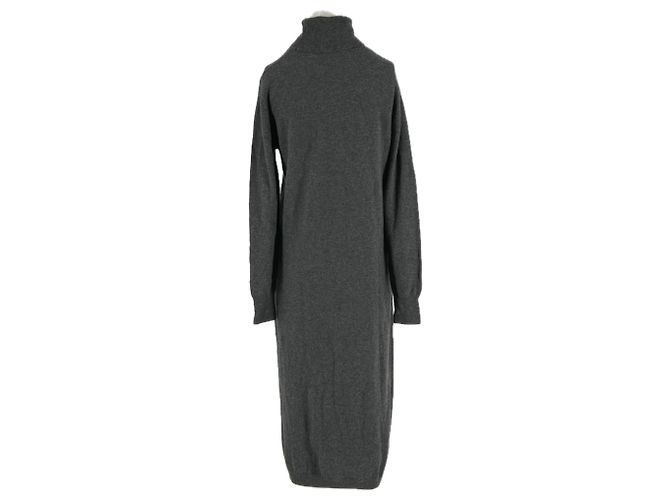 Autre Marque Graues Strickkleid lang - Ansicht 2