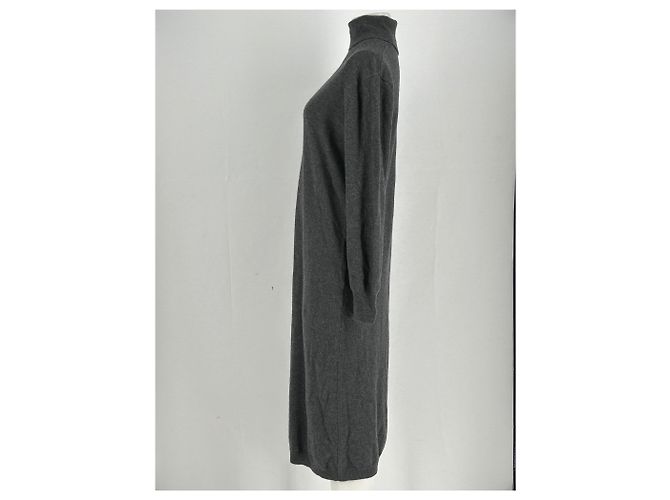 Autre Marque Graues Strickkleid lang - Ansicht 3