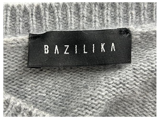 Autre Marque BAZILIKA Grauer Kaschmirpullover L - Ansicht 4