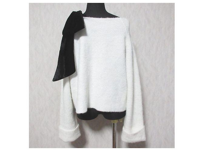 Autre Marque Apuweiser-riche Velour Ribbon Knit Blanco - vista 2