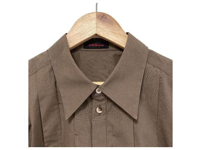 Autre Marque Camicia in cotone e seta CABaN Marrone - vista 3