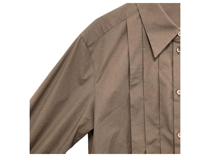 Autre Marque Camicia in cotone e seta CABaN Marrone - vista 4