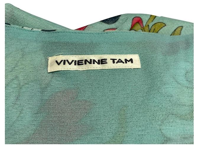 Autre Marque VIVIENNE TAM Power Net Kleid mit Blumenprint Mehrfarben - Ansicht 7