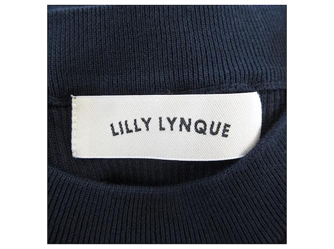 Autre Marque LILLY LYNQUE Rippstrick-Pullover Blau Marineblau - Ansicht 4