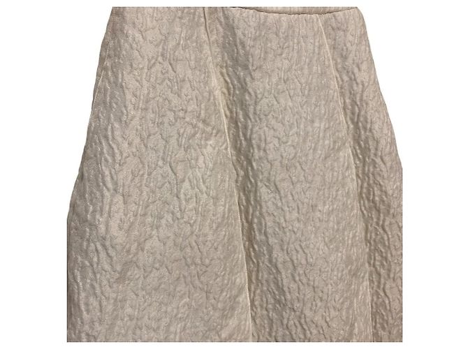 Autre Marque Falda larga 23ku Fukure Jacquard Blanco - vista 2