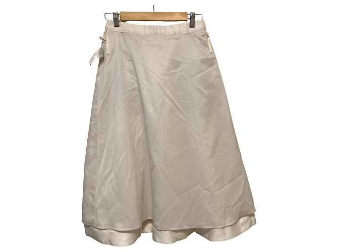 Autre Marque Falda larga 23ku Fukure Jacquard Blanco - vista 6