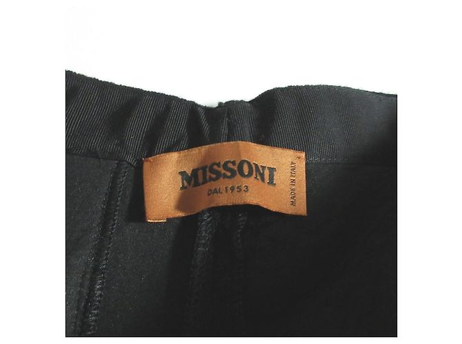 Autre Marque Missoni Chevron Jacquard Wollhose Schwarz - Ansicht 5