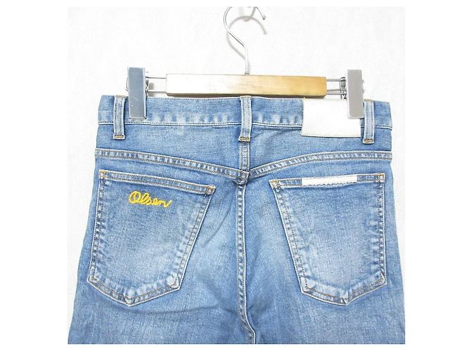 Autre Marque YOUNG & OLSEN Bestickte Denimhose Blau - Ansicht 4