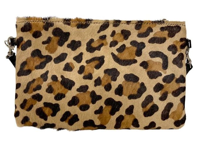 Autre Marque Pouch accessori in vitello leopardato Gianni Chiarini Beige - vista 2