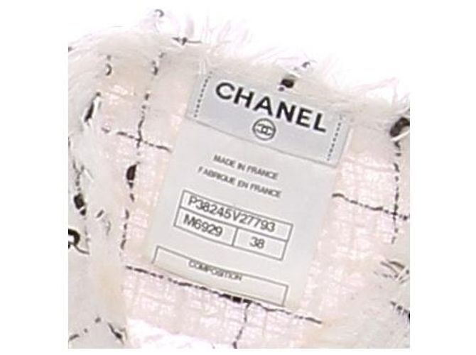 Chanel Abito in tweed bianco e nero - vista 6