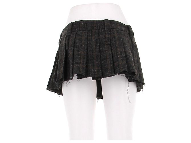 Miu Miu Minigonna con motivo pied-de-poule Nero - vista 2