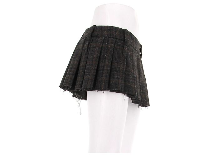 Miu Miu Minigonna con motivo pied-de-poule Nero - vista 3