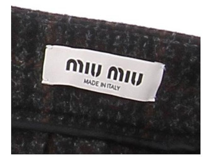 Miu Miu Minigonna con motivo pied-de-poule Nero - vista 5