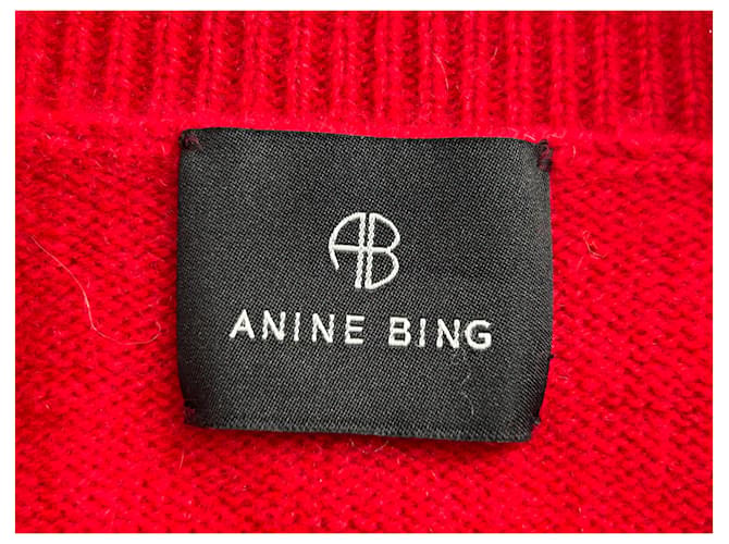 Anine Bing Roter Kaschmirpullover S - Ansicht 5