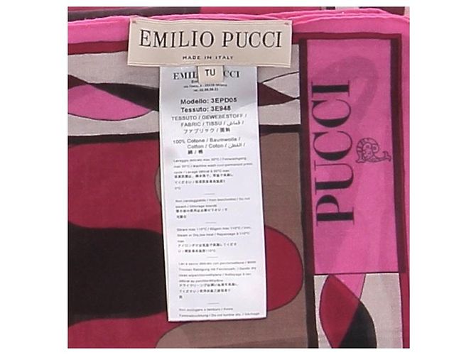Sciarpa Emilio Pucci in cotone rosa - vista 2