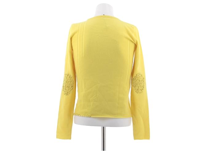 Autre Marque Gelber Kaschmirpullover LUCIEN PELLAT-FINET S - Ansicht 2