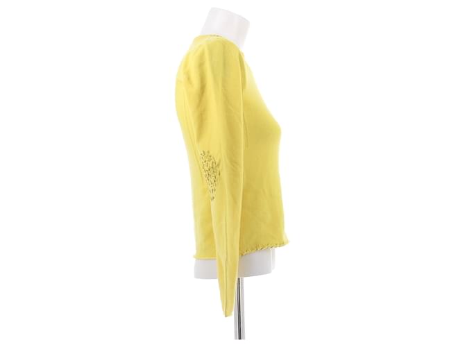 Autre Marque Gelber Kaschmirpullover LUCIEN PELLAT-FINET S - Ansicht 3