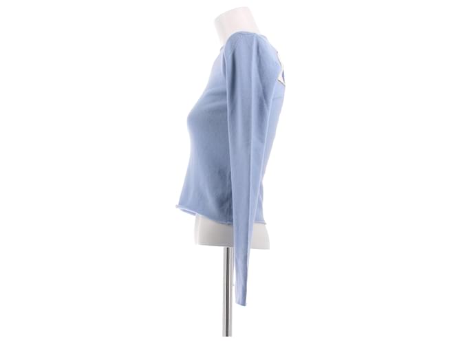 Autre Marque Blauer Pullover mit Pilzmuster - Ansicht 4