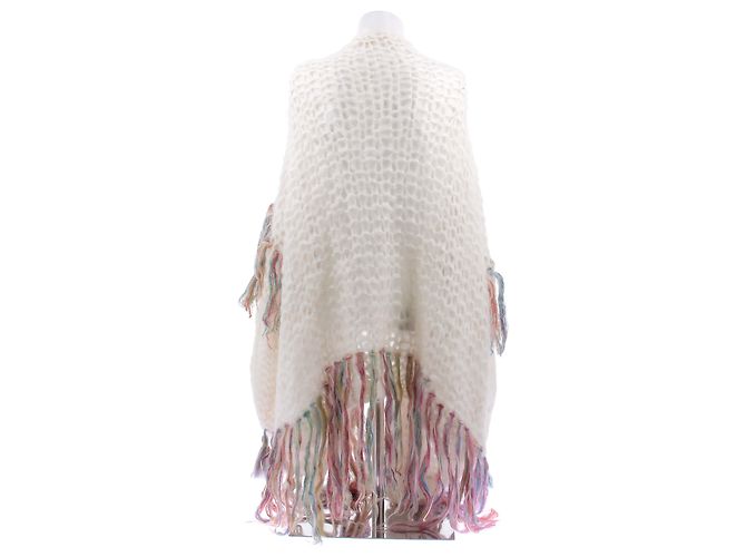 Autre Marque Oversize-Cardigan aus Mohair Weiß - Ansicht 2