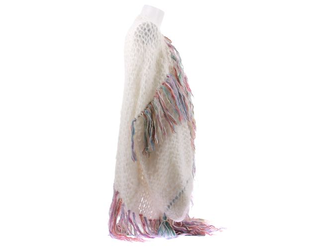 Autre Marque Oversize-Cardigan aus Mohair Weiß - Ansicht 3