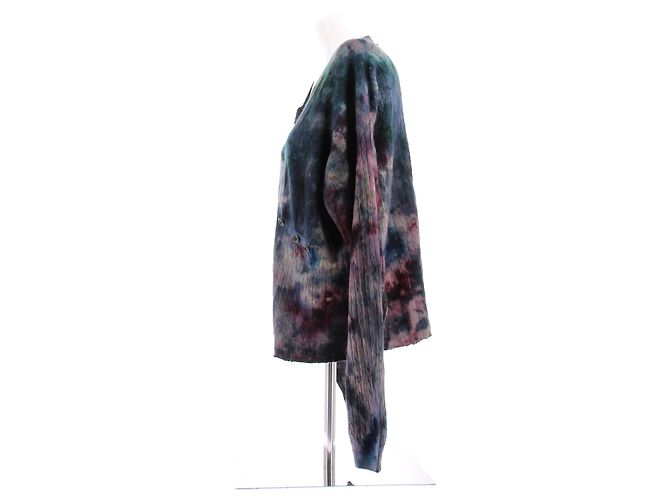 Autre Marque Tie-Dye-Kaschmir-Cardigan Mehrfarben - Ansicht 3