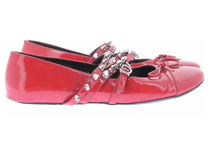 Abraham Will Ballerine rosse con borchie Rosso - vista 6