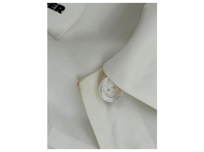 Jil Sander Weißes Hemdkleid mit Gürtel - Ansicht 10