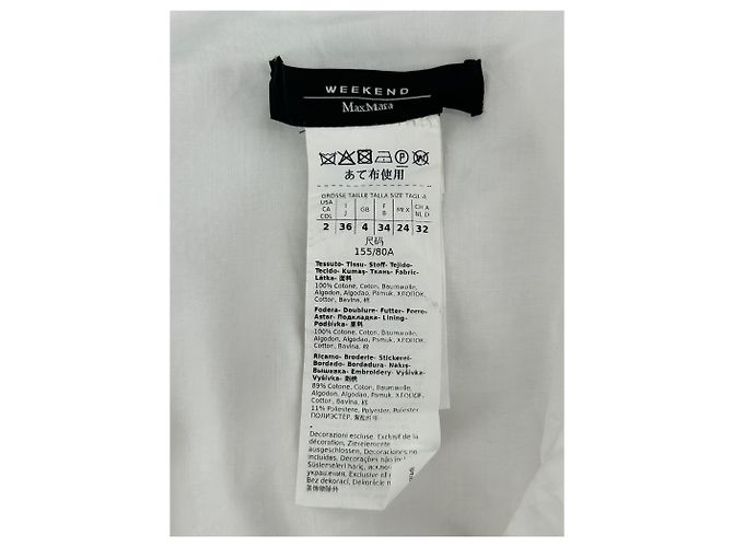 Weekend Max Mara Robe blanche avec broderies - vue 5