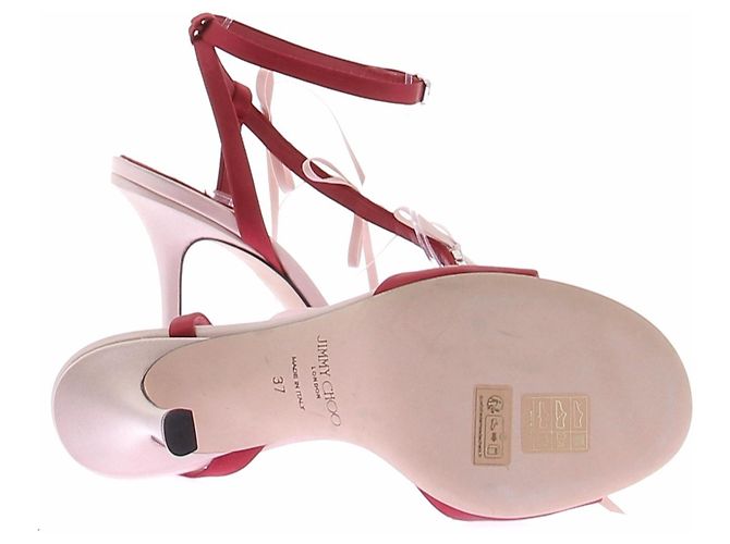 Sandali Jimmy Choo Lula 100 Rossi in Tessuto Taglia 37 Rosso - vista 5