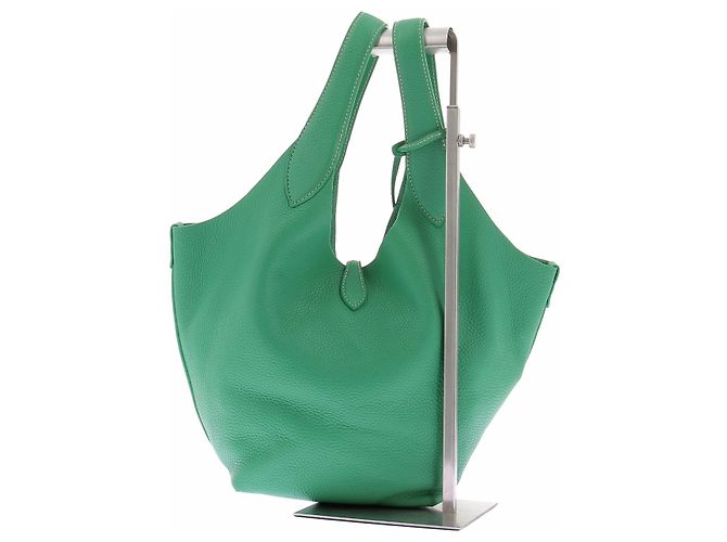 Ralph Lauren Borsa Tote Polo Play in pelle Verde - vista 3