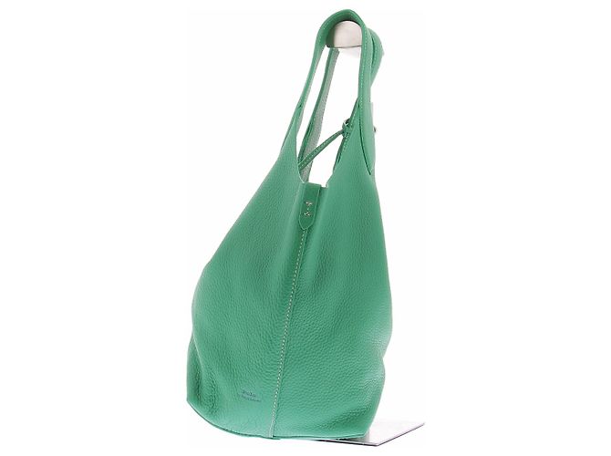 Ralph Lauren Borsa Tote Polo Play in pelle Verde - vista 5
