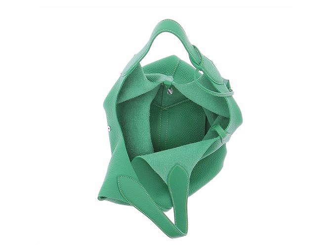 Ralph Lauren Borsa Tote Polo Play in pelle Verde - vista 7