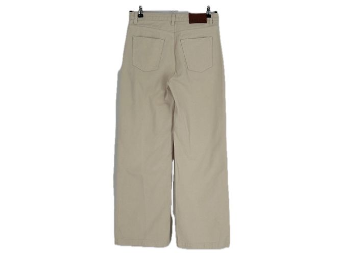 Autre Marque MALINA Jeans in Ecru aus Baumwolle Größe 27 Beige - Ansicht 2