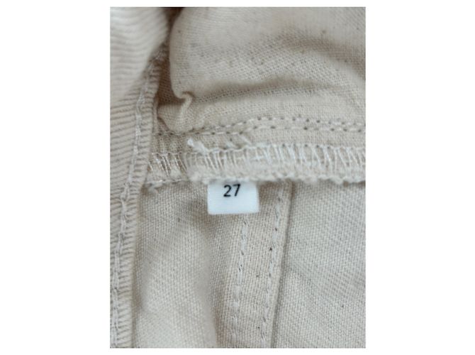 Autre Marque MALINA Jeans in Ecru aus Baumwolle Größe 27 Beige - Ansicht 5
