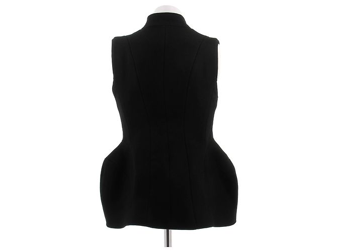 Autre Marque Blazer sin mangas negro de lana - vista 2
