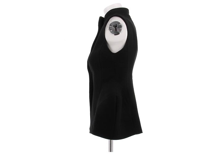 Autre Marque Blazer sin mangas negro de lana - vista 4